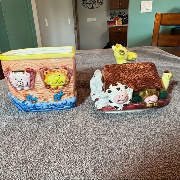 Noah’s Ark Ceramic Cookie Jar Express Productions - Picture 7 of 9